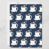 Heiße Schokolade heißer Kakao Blaues Weiß Xmas Par Einladung (Rückseite)