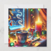 Heiße Schokolade in einem Weihnachtsfenster Person (Vorderseite)