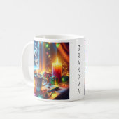 Heiße Schokolade in einem Weihnachtsfenster Person Kaffeetasse (Vorderseite Links)