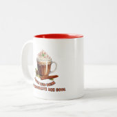 Heiße Schokolade ist Cool Zweifarbige Tasse (Vorderseite Links)