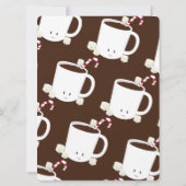 Heiße Schokolade Kakao Braun Rotes Weihnachtsfest Einladung (Rückseite)