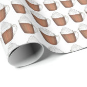 Heiße Schokolade Kakao Winter Weihnachtsgetränk Geschenkpapier (Rolleneckpunkt)