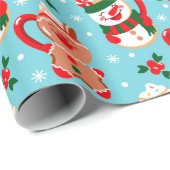 Heiße Schokolade Kakaogetränke Weihnachtsfeiertage Geschenkpapier (Rolleneckpunkt)