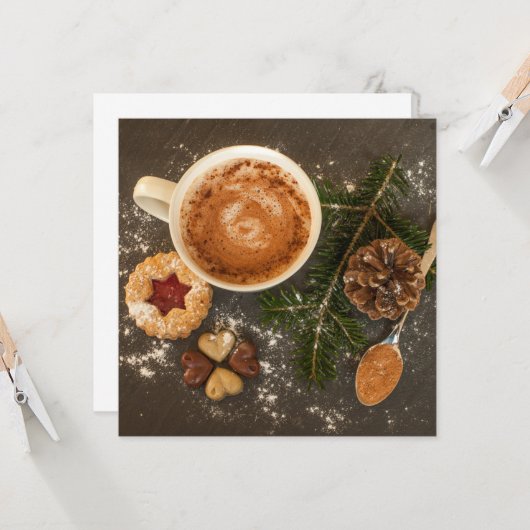 Heiße Schokolade Karte (Vorderseite/Rückseite Beispiel)