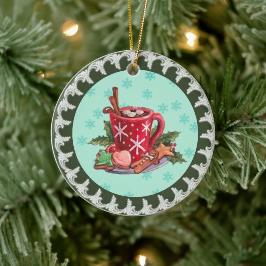 Heiße Schokolade Keramik Ornament (Baum)