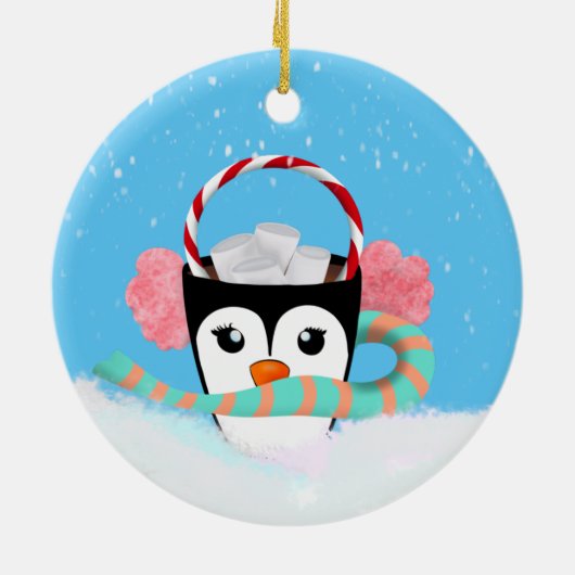 Heiße Schokolade Keramik Ornament (Hinten)