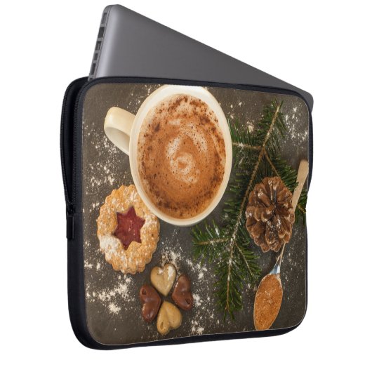Heiße Schokolade Laptopschutzhülle (Vorne Rechts)