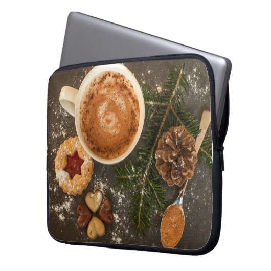 Heiße Schokolade Laptopschutzhülle (Vorderseite Links)