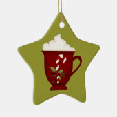 Heiße Schokolade Lover Red mit Grün Keramik Ornament (Rechts)