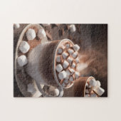Heiße Schokolade Marshmallows Steh Gemütlich Winte Puzzle (Horizontal)