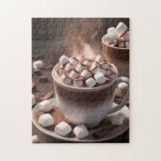 Heiße Schokolade Marshmallows Steh Gemütlich Winte Puzzle (Vertikal)