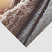 Heiße Schokolade mit Creme und Kerzen Winter Seidenpapier (Detail)