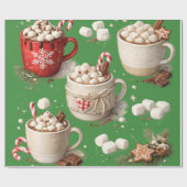 Heiße Schokolade mit Marshmallows Geschenkpapier (Flach)