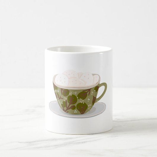 Heiße Schokolade mit Marshmallows Kaffeetasse
