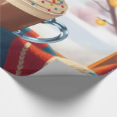 heiße Schokolade mit Schlagsahne und Sprink Geschenkpapier (Ecke)