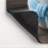 Heiße Schokolade mit Winter-Schal Mousepad (Ecke)