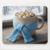 Heiße Schokolade mit Winter-Schal Mousepad (Vorne)