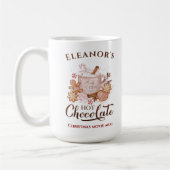 Heiße Schokolade Moderner großer Name Rosa Weihnac Kaffeetasse (Links)