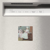 Heiße Schokolade (Öl auf Leinwand) Magnet (In Situ (Geschirrspüler))