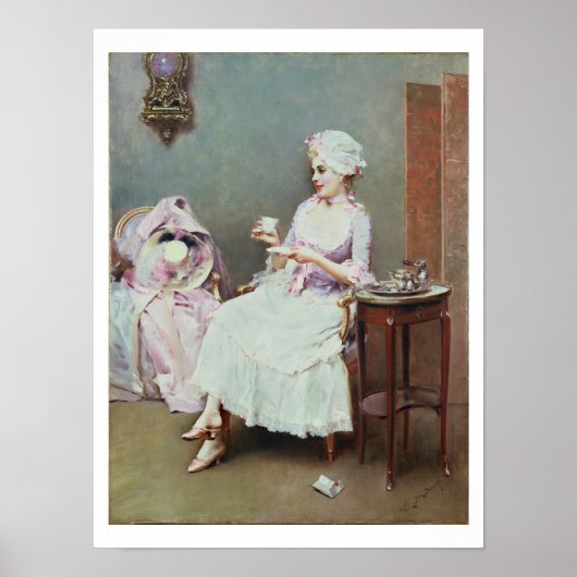 Heiße Schokolade (Öl auf Leinwand) Poster (Vorne)