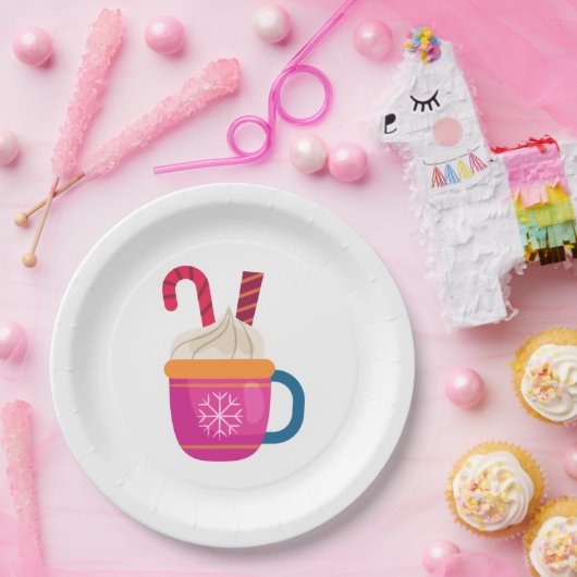 Heiße Schokolade Pappteller (Party)