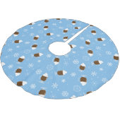 Heiße Schokolade Polyester Weihnachtsbaumdecke (Schrägansicht)
