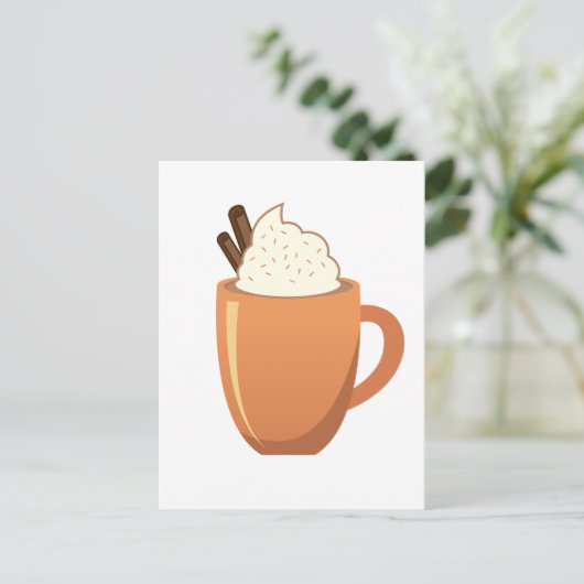 Heiße Schokolade Postkarte (Stehend Vorderseite)