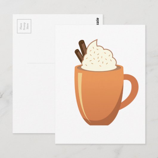 Heiße Schokolade Postkarte (Vorne/Hinten)