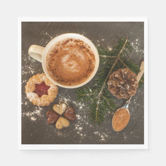 Heiße Schokolade Serviette (Vorderseite)