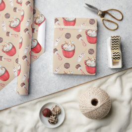 Heiße Schokolade Snowman Peppermint Geschenkpapier