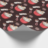 Heiße Schokolade Snowman Peppermint Geschenkpapier (Ecke)