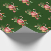 Heiße Schokolade Tasse und Ornamente Geschenkpapier (Ecke)