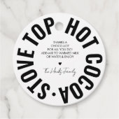 Heiße Schokolade Trendy Fun Holiday Geschenkanhänger (Vorderseite)