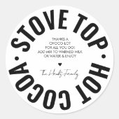 Heiße Schokolade Trendy Fun Holiday Runder Aufkleber (Vorderseite)