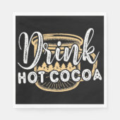 Heiße Schokolade trinken Serviette (Vorderseite)