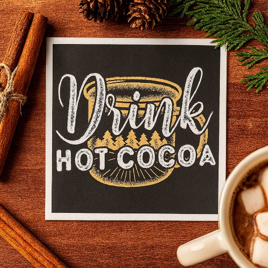 Heiße Schokolade trinken Serviette