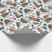 Heiße Schokolade und festliche Aromen Geschenkpapier (Ecke)