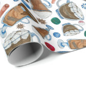 Heiße Schokolade und festliche Aromen Geschenkpapier (Rolleneckpunkt)