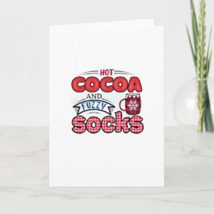 Heiße Schokolade und flauschige Socken Karte