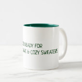 Heiße Schokolade und gemütliche Pullover Winter Zweifarbige Tasse (VorderseiteRechts)