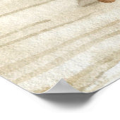 Heiße Schokolade und Kekse auf einem Holztisch Poster (Ecke)