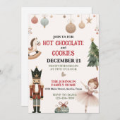 Heiße Schokolade und Kekse Weihnachtsgebäck Party Einladung (Vorne/Hinten)