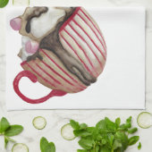 Heiße Schokolade und Marshmallows Kakaosunda Geschirrtuch (Gefaltet)