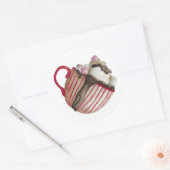 Heiße Schokolade und Marshmallows Kakaosunda Runder Aufkleber (Umschlag)