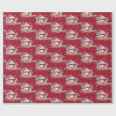 Heiße Schokolade und Schneeflocken Geschenkpapier (Flach)