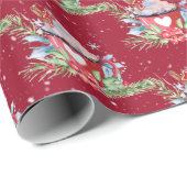 Heiße Schokolade und Schneeflocken Geschenkpapier (Rolleneckpunkt)