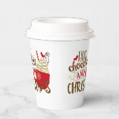 Heiße Schokolade und Weihnachten Whimsikaler Urlau Pappbecher (Rechts)