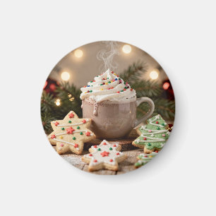 Heiße Schokolade und Zuckerplätzchen Weihnachten Magnet