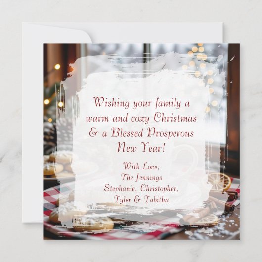 Heiße Schokolade und Zuckerrüben Feierliche Weihna (Rückseite)