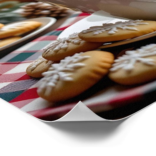 Heiße Schokolade und Zuckerrüben Feierliche Weihna Poster (Ecke)